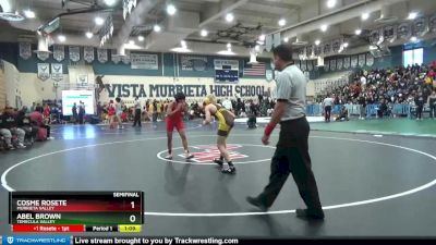 120 lbs Semifinal - Abel Brown, Temecula Valley vs Cosme Rosete, Murrieta Valley