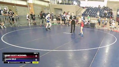 92 lbs Champ. Round 2 - Henry Scott McDoniel, AR vs Mason Ekle, AK