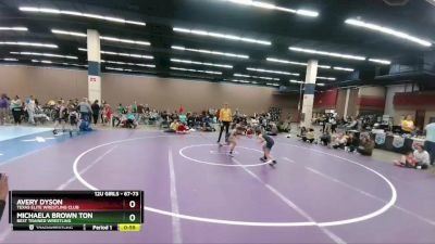 67-73 lbs Round 1 - Avery Dyson, Texas Elite Wrestling Club vs Michaela Brown Ton, Best Trained Wrestling