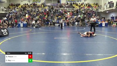 74 lbs Round Of 16 - Gabe Peace, Quaker Valley vs Carter Ray, Rambler W.C.