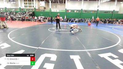 108 lbs Consi Of 4 - Cullen Edwards, St Francis vs Gino Manta, Hauppauge