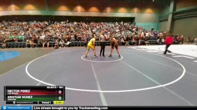 190 lbs Champ. Round 1 - Hector Perez, Los Banos vs Kristian Nunez, Gregori