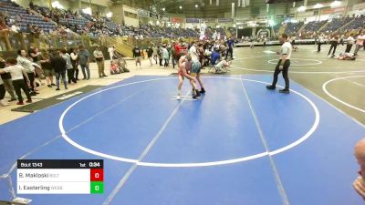 130 lbs Consi Of 4 - Brody Makloski, Boltz Middle School vs Ian Easterling, Webber Middle School