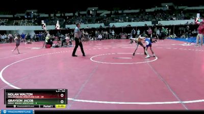 56 lbs Semifinal - Nolan Walton, Williamsburg Wrestling Clib vs Grayson Jacob, Great Bridge Wrestling