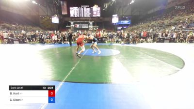 145 lbs Cons 32 #1 - Brody Hart, Wisconsin vs Caleb Olson, Iowa