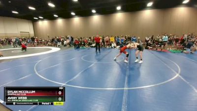 87-92 lbs Round 1 - Avery Webb, All American Wrestling Club vs Dylan McCollum, Spartan Mat Club