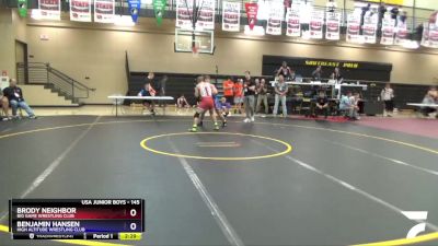 145 lbs Semifinal - Brody Neighbor, Big Game Wrestling Club vs Benjamin Hansen, High Altitude Wrestling Club