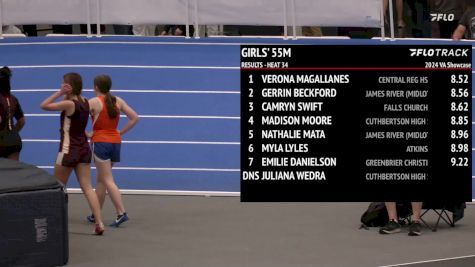 High School Girls' 55m Unseeded, Prelims 35