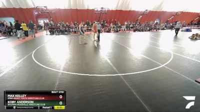 132 lbs Cons. Round 3 - Max Kelley, Iowa-Grant Youth Wrestling Club vs Koby Anderson, Baldwin Woodville Wrestling Club