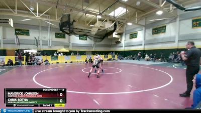 112 lbs 1st Place Match - Chris Botha, Lemmon/McIntosh Cowboys vs Maverick Johnson, Westside Raider Wrestling Club