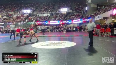 AA - 145 lbs Semifinal - Kaleb Shine, Glacier (Kalispell) vs Kyle Ard, Billings Senior High School