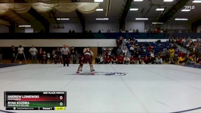 141 lbs 3rd Place Match - Andrew Loniewski, Muhlenberg vs Ryan Kozdra, Springfield College