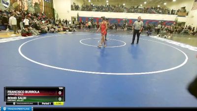 106 lbs Cons. Semi - Francisco Burrola, American Falls vs Rohid Salih, Central Valley