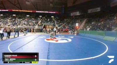 2A-126 lbs Cons. Round 1 - Karsen Maas, Glenrock vs Trey Breen, Tongue River