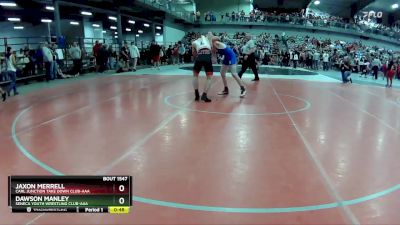 130 lbs Cons. Round 3 - Jaxon Merrell, Carl Junction Take Down Club-AAA vs Dawson Manley, Seneca Youth Wrestling Club-AAA