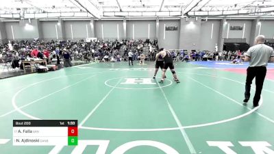 285 lbs Round Of 16 - Andrew Falla, Greenwich vs Nuh Ajdinoski, Danbury