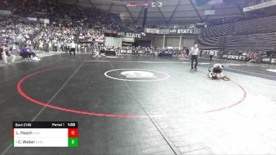 2A 132 lbs Quarterfinal - Chase Weber, Burlington-Edison vs Logan Peach, Shelton