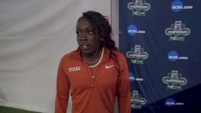 Morolake Akinosun of Texas after her last collegiate meet