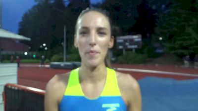 Gabe Grunewald after hitting the 5K Olympic standard