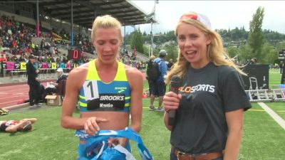 Katie Mackey after her 1500m victory