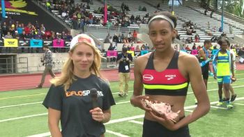 Sammy Watson after her 800m victory