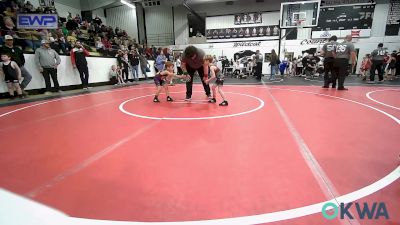 43 lbs Quarterfinal - Jarrett Stewart, Wagoner Takedown Club vs Kanon Zappone, Barnsdall Youth Wrestling