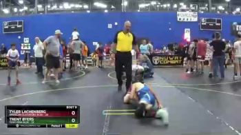 112 lbs Finals (8 Team) - Trent Byers, Team Iowa Blue vs Tyler Lachenberg, American Gladiators-Blue