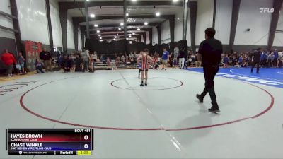 84 lbs Semifinal - Hayes Brown, Cowboy Mat Club vs Chase Winkle, Mat Demon Wrestling Club