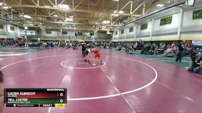 130 lbs Quarterfinal - Lucien Albrecht, Killdeer vs Tell Caster, Newcastle Fall Guys