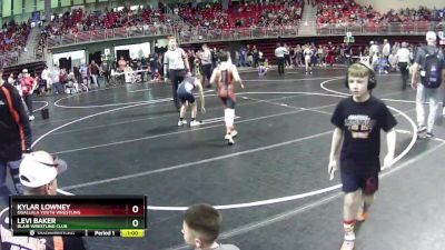 95 lbs Cons. Round 1 - Kylar Lowney, Ogallala Youth Wrestling vs Levi Baker, Blair Wrestling Club