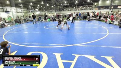 90 lbs Round 2 (6 Team) - Demetry Benner, PIT BULL WRESTLING ACADEMY vs Sam Geary, GREAT NECK WC - GOLD