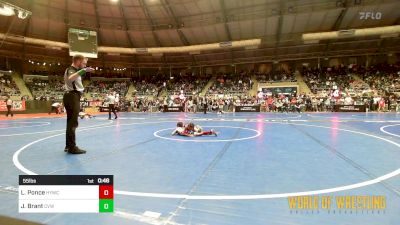 55 lbs Consi Of 16 #1 - Logan Ponce, Hilldale Youth Wrestling Club vs Jayden Brant, Caney Valley Wrestling