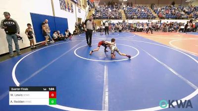 55 lbs Quarterfinal - Walker Lewis, Dark Cloud Wrestling Club vs Ayden Rodden, Hilldale Youth Wrestling Club