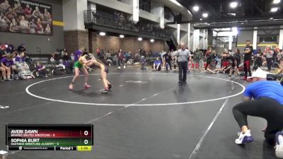 100 lbs Round 3 (16 Team) - Sophia Burt, Hastings Wrestling Academy vs Averi Dawn, Braided Brutes Wrestling