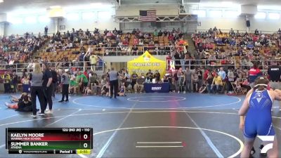 110 lbs Cons. Semi - Kaelyn Moore, Warren High School vs Summer Banker, Athena