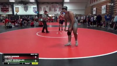 215 lbs Quarterfinal - Aaron Warner, Fort Madison vs Youseff Rezekallah, Notre Dame, Burlington