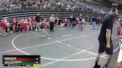 58 lbs Round 1 (6 Team) - Roux Sauvageau, North Dakota 2 vs Esme Boyer, Nebraska Red