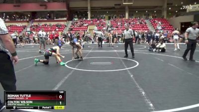 120 lbs Finals (2 Team) - Colton Wilson, Greater Heights vs Roman Tuttle, Kansas Mayhem