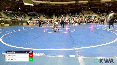 76 lbs Round Of 16 - Case Priest, Collinsville Cardinal Youth Wrestling vs Grayson Hazen, Woodland Wrestling Club