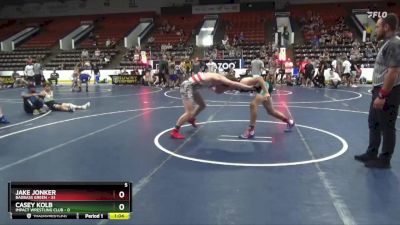 155 lbs Semis & 1st Wrestleback (8 Team) - Casey Kolb, Impact Wrestling Club vs Jake Jonker, BadBass Green