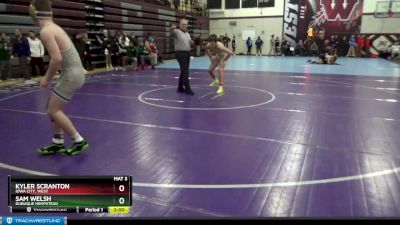 152 lbs Quarterfinal - Sam Welsh, Dubuque Hempstead vs Kyler Scranton, Iowa City, West