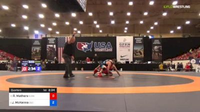 65 kg Quarters - Robbie Mathers, Sunkist Kids Wrestling Club vs Joseph McKenna, OSC-Unattached