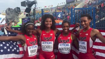 Team USA girls after winning gold in 4x4