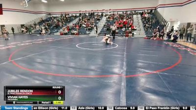 100 lbs Round 1 - Jubilee Rendon, El Paso Franklin (Girls) vs Vivian Hayes, Tecumseh