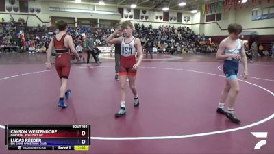 16UB-2 lbs Round 2 - Cayson Westendorf, Immortal Athletics WC vs Lucas Reeder, Big Game Wrestling Club