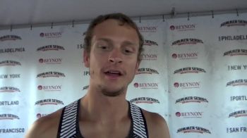 Erik Sowinski after winning the TrackTown 800