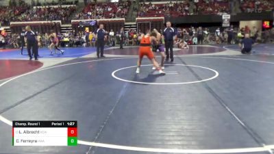 130 lbs Champ. Round 1 - Lucien Albrecht, Killdeer Cowboy Wrestling vs Cisco Ferreyra, Headwaters Wrestling Academy