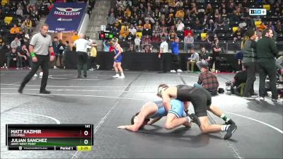 141 lbs Semifinal - Julian Sanchez, Army West Point vs Matt Kazimir, Columbia