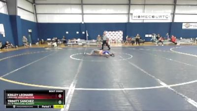 56 lbs Round 2 - Kinley Leonard, Lakeland Wrestling Club vs Trinity Sanchez, All In Wrestling Academy