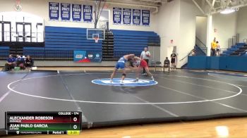 174 lbs Quarterfinal - Alecxander Robeson, Dubuque vs Juan Pablo Garcia, Luther